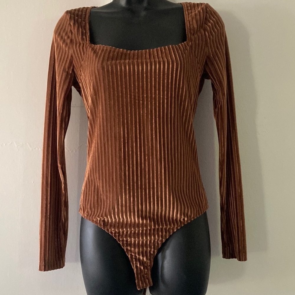 Sophie Rue Copper Ribbed Bodysuit - Picture 2 of 7